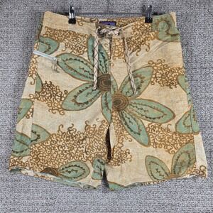 Patagonia Mens Wavefarer Board Shorts Size 34 Floral Print Quick Dry Swim Trunks